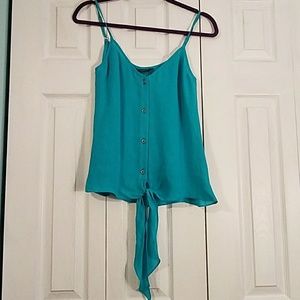Waverly Grey size small teal top